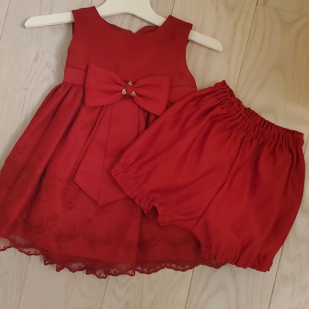Red Girl's Dress Set